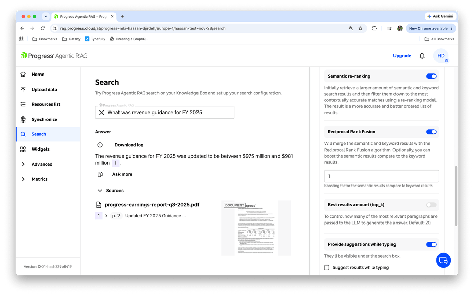 Progress Agentic RAG_UI