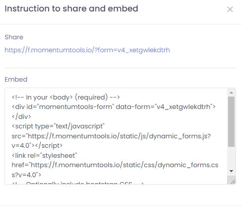 Form Link Instruction