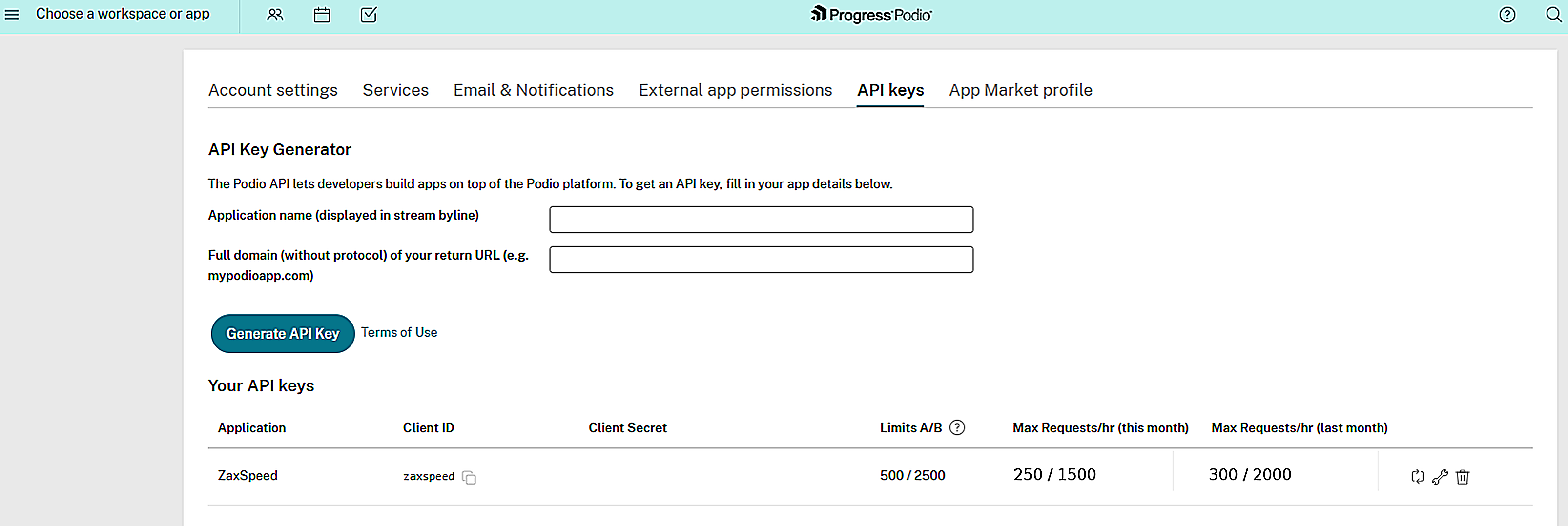 Add ons increase api