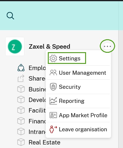 Organization Settings 1