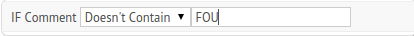 Filter Comment Match 2