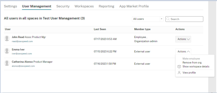 Tab User Management