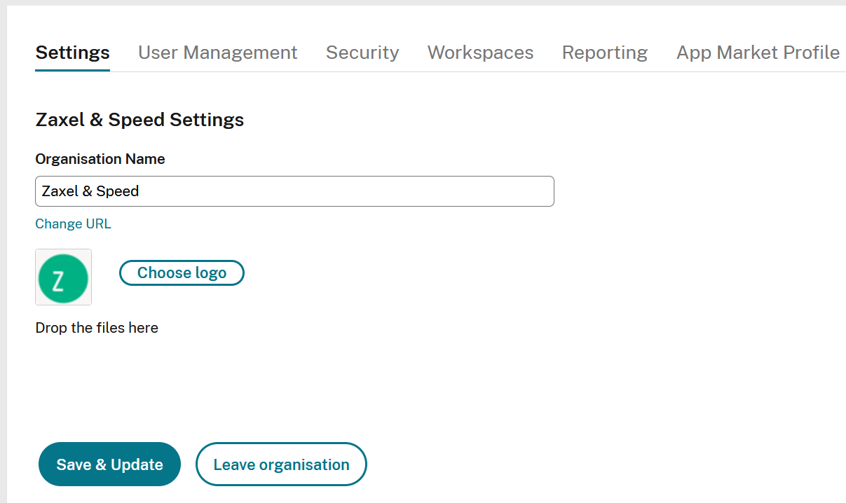 Organization Settings 2