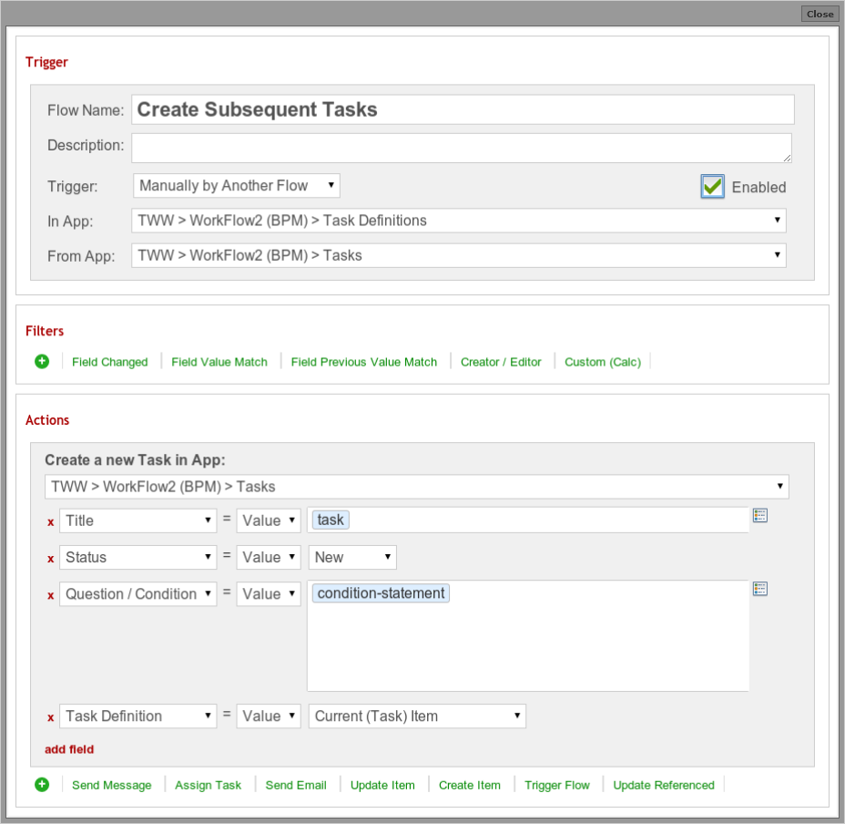 Subsequent Tasks
