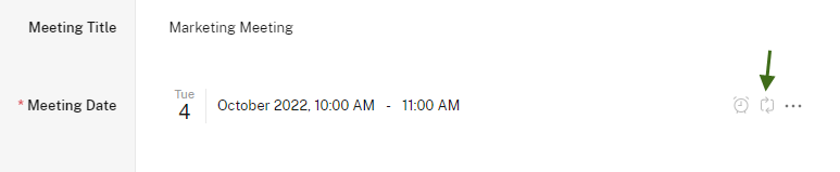 Meeting Title Date
